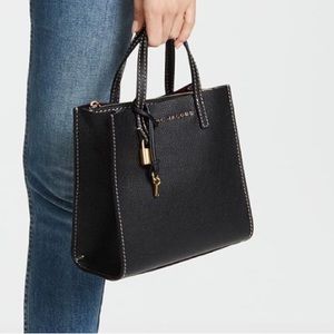 MARC JACOBS Mini Grind Tote Structured Square In Black Crossbody